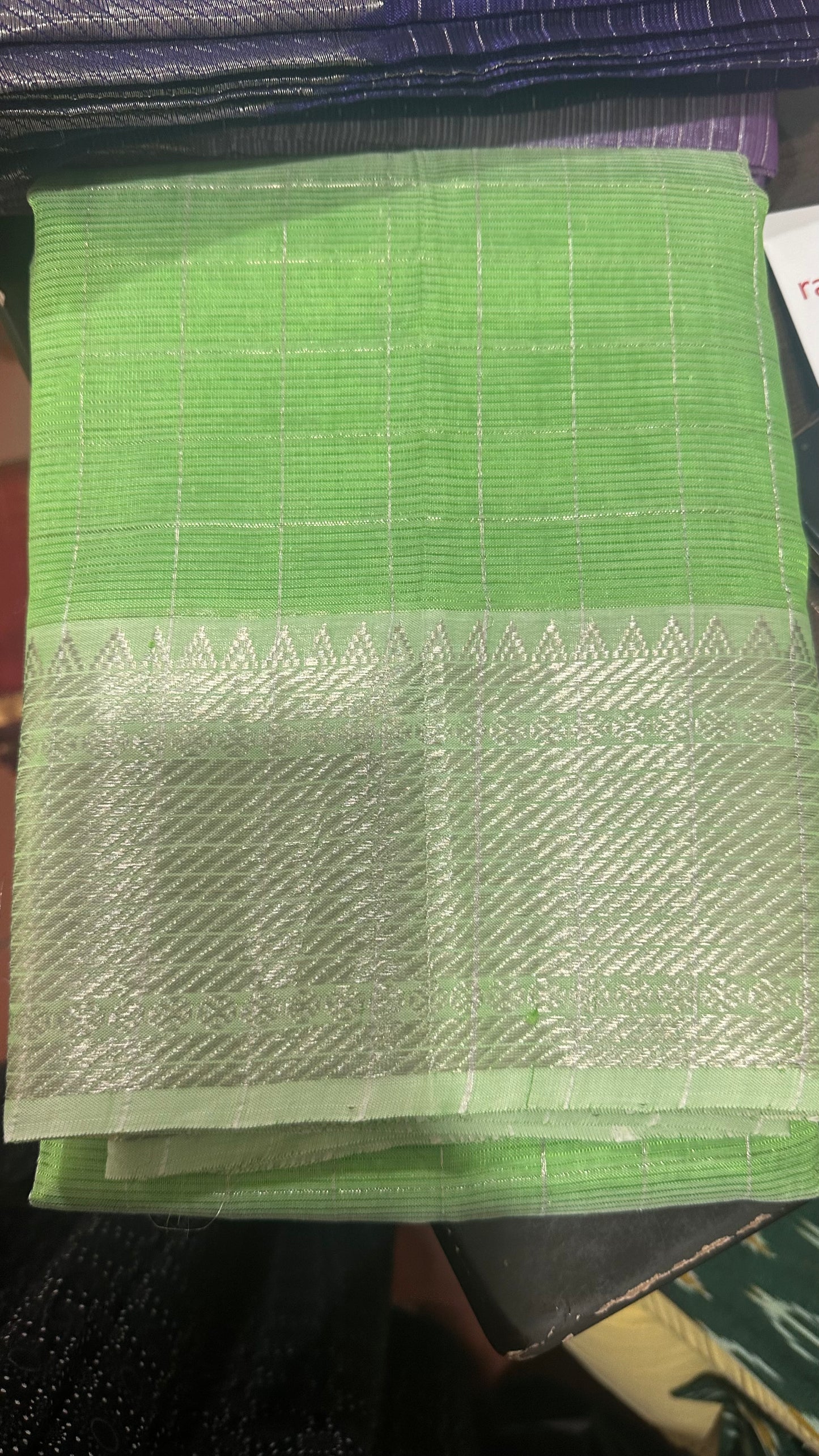 mangalgiri silver zari saree-RS0025