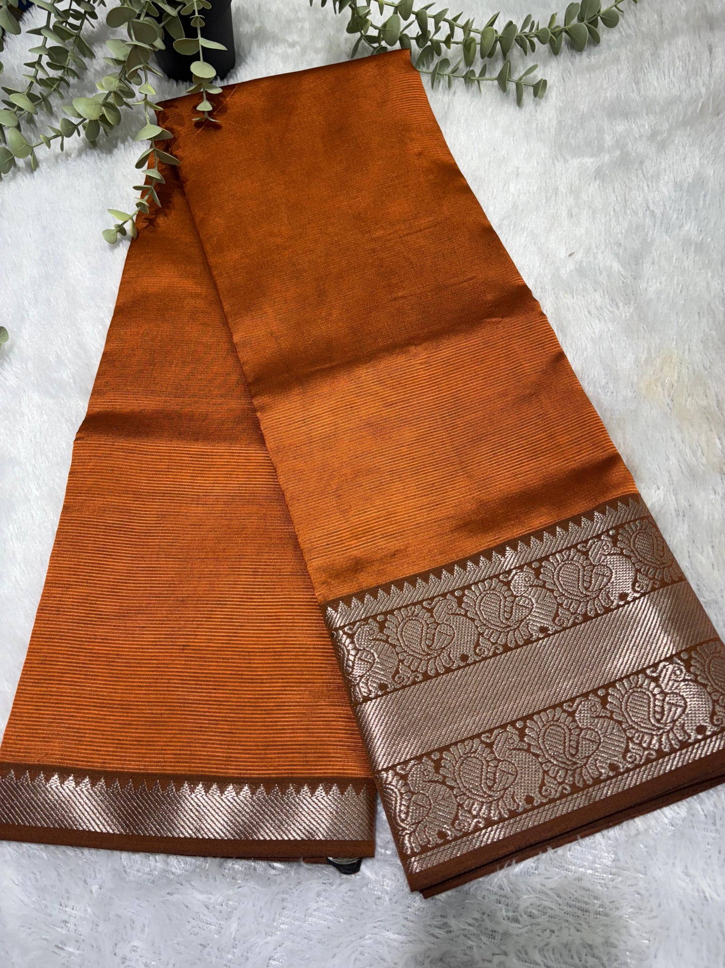 Rs0076-3 Mangalagiri pattu gap border sarees