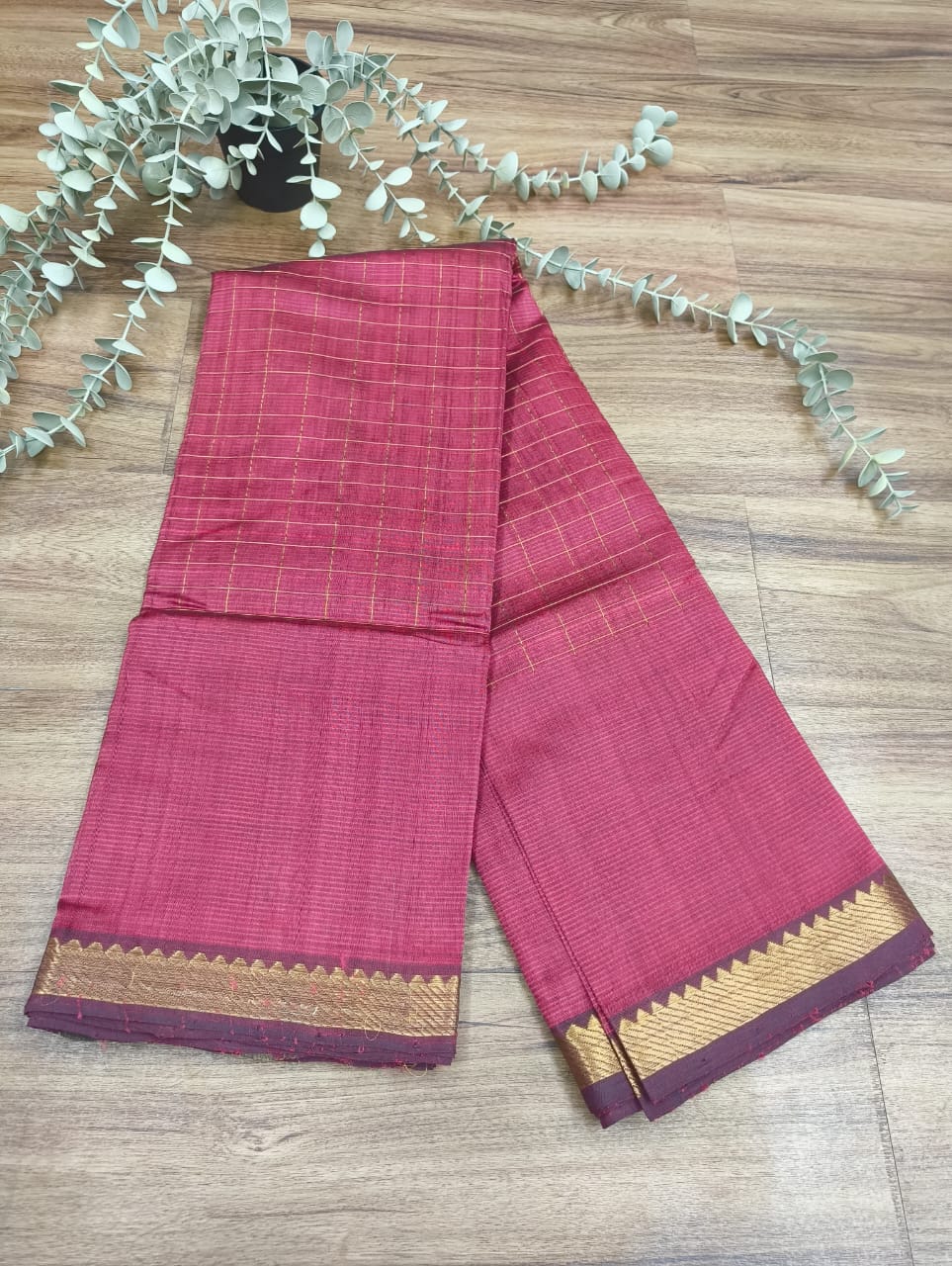 RS0050-3 Mangalagiri Middle Checks Silk Sarees