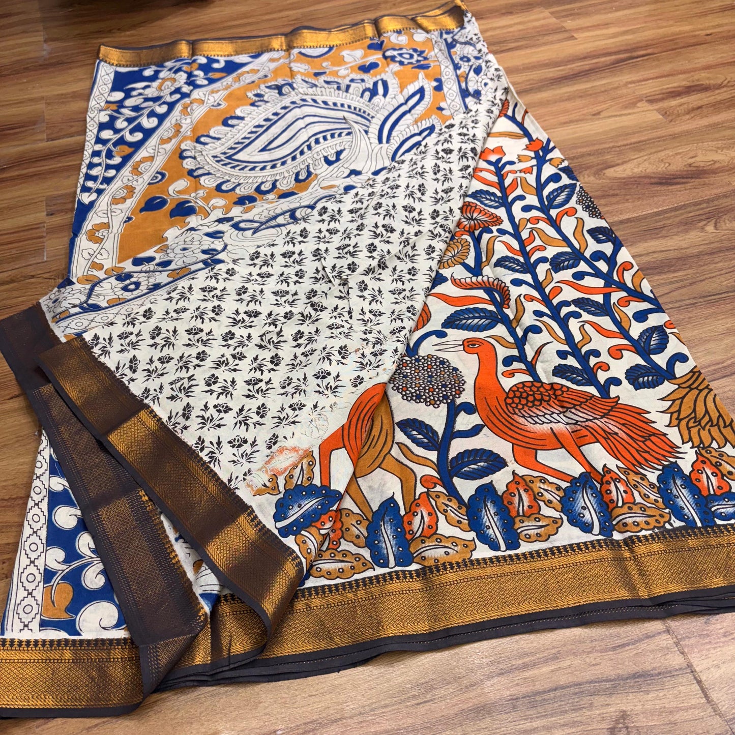 Rs0038 Mangalagiri pichwai print Sarees