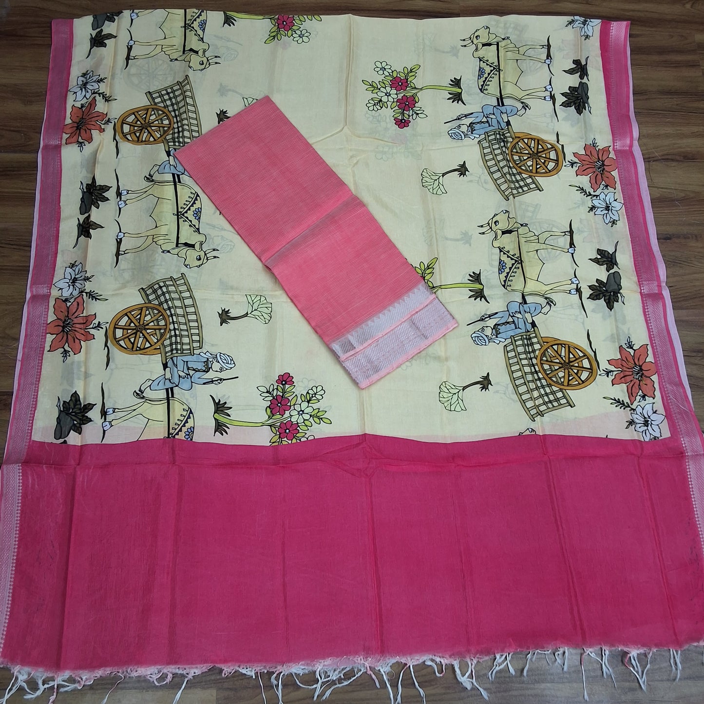 Pattu digital print dress materials -RS0015