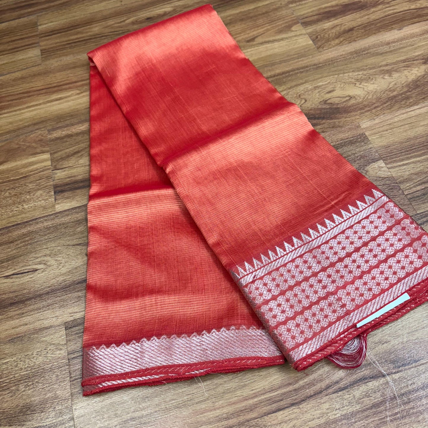 150-50border Mangalagiri pattu handloom plain sarees-RS0010-7
