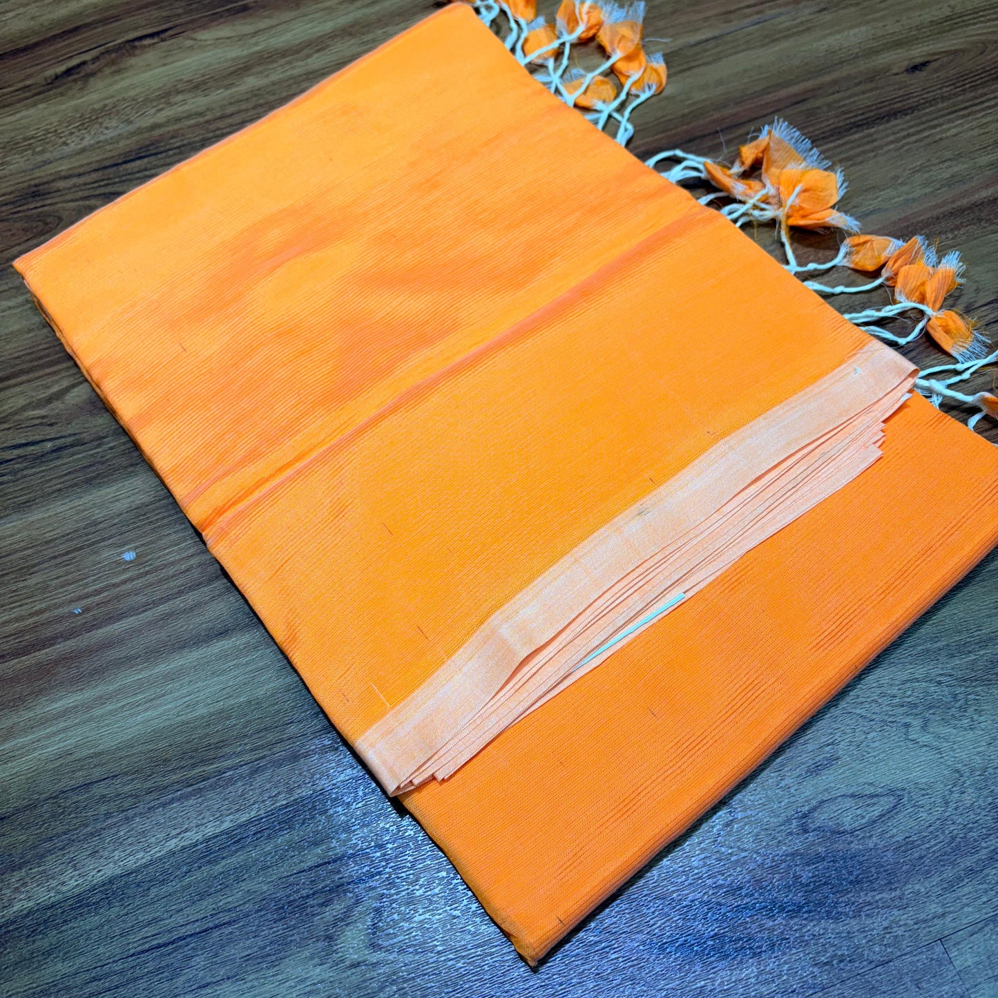 Mangalagiri Plain Silk Saree with Running Blouse - RS001