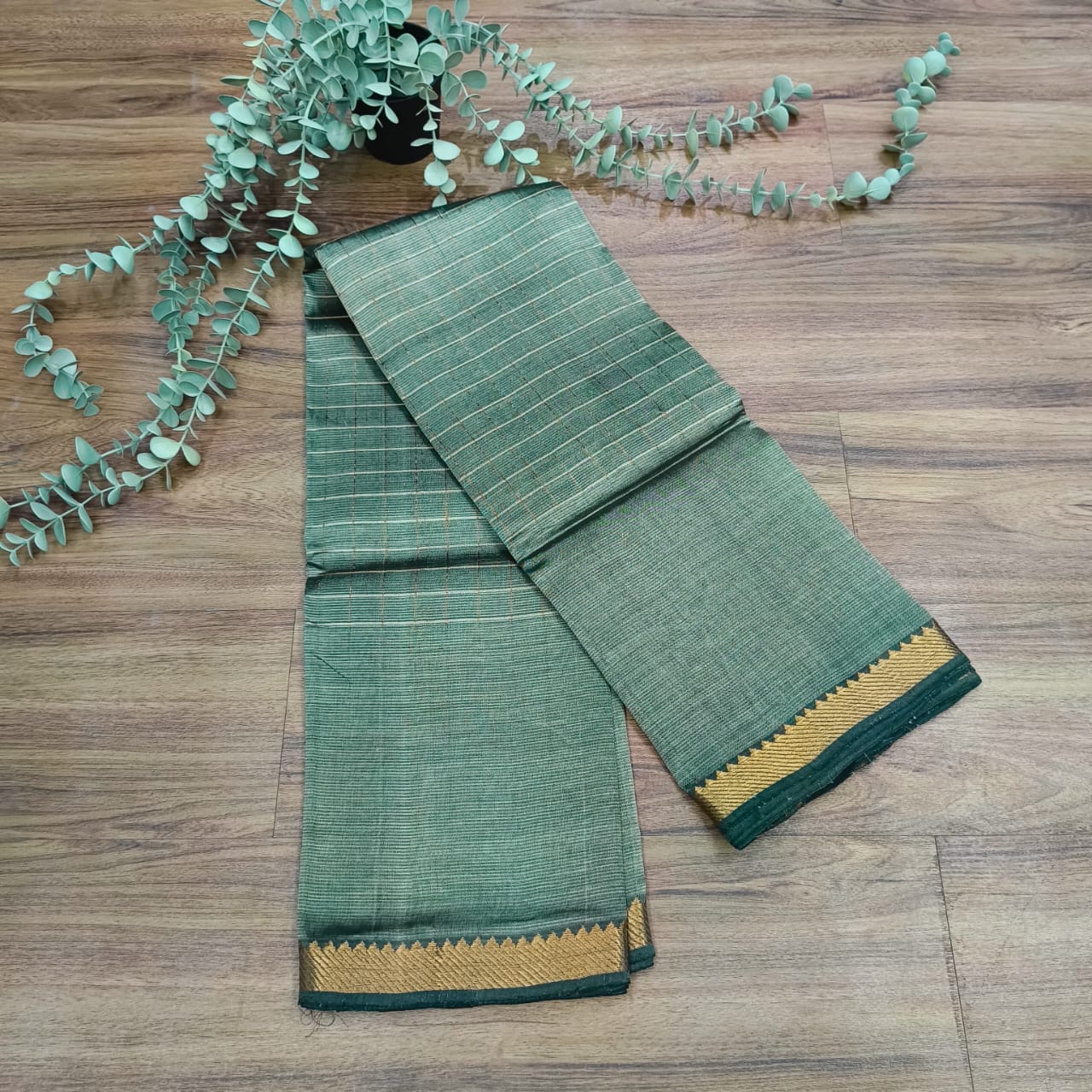 RS0050-5 Mangalagiri Middle Checks Silk Sarees