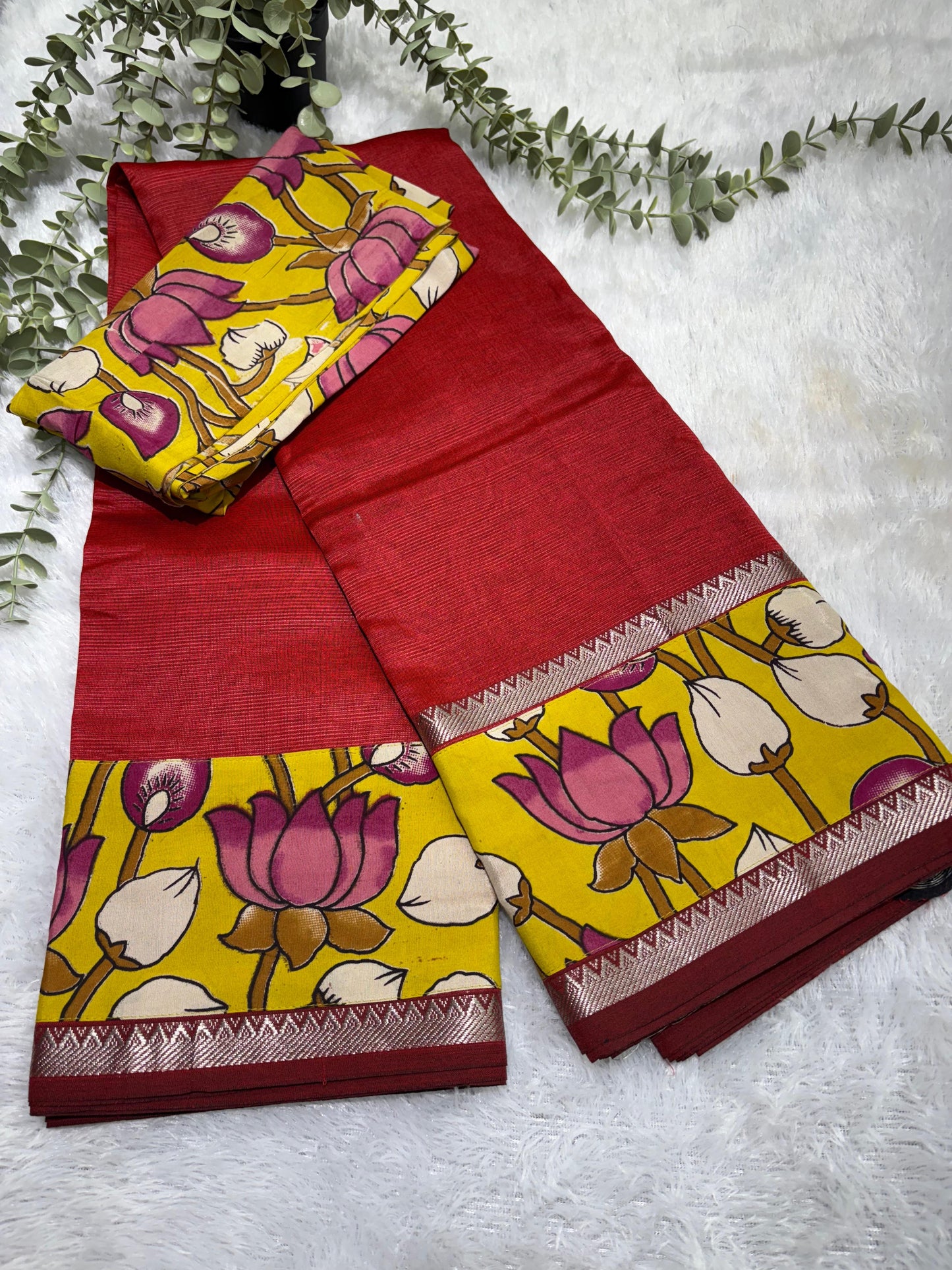 Rs0070-3 Mangalagiri pattu sarees with patch work sarees