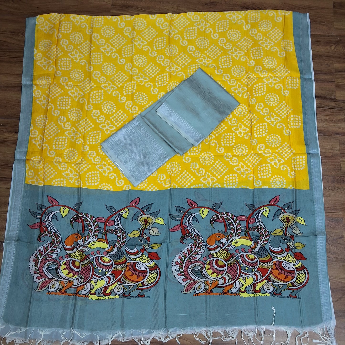Pattu digital print dress materials -RS0015