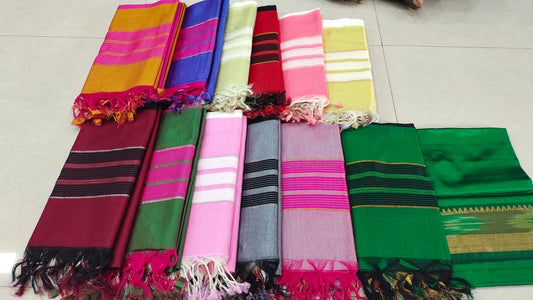 Mangalagiri Pattu Pochampally  Boarder dress material -RS0019
