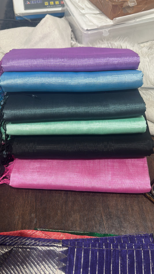 mangalagiri pattu 50 -50 boarded saree-RS0023