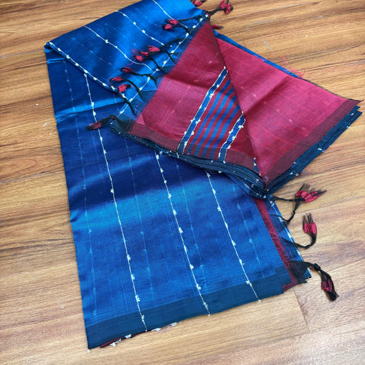 Pattu Jute Line Sarees -RS007-4