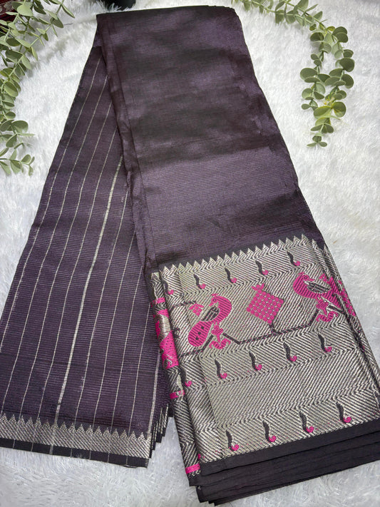 Rs0078-4 Mangalagiri pattu sarees with pythani borders