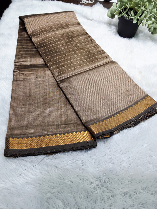 Rs0024-2 Mangalagiri pattu handloom missing checks sarees