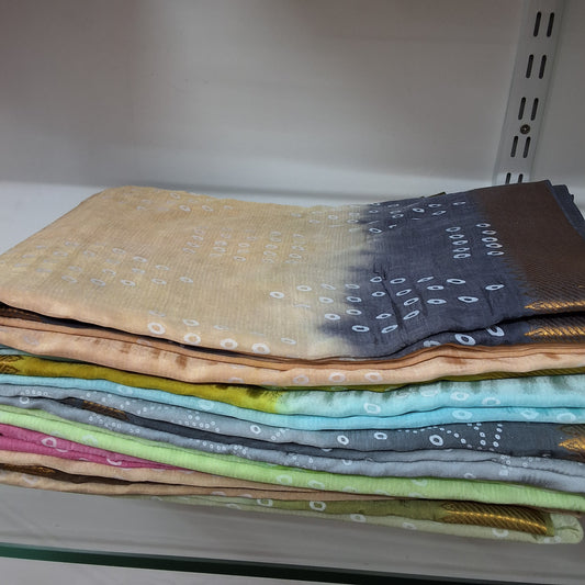 Rs0034-Mangalagiri pattu Bandini print Sarees