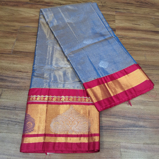 MANGALAGIRI PATTU GOLD ZARI BORDER  TISSUE SAREES RS0011-1