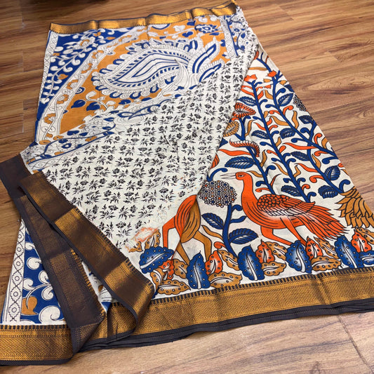 Mangalagiri pichwai print Sarees Rs0038 -1