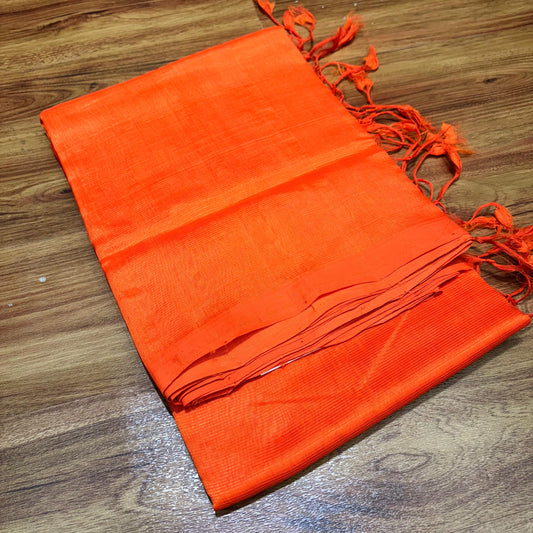 Mangalagiri Plain Silk Saree with Running Blouse - RS001