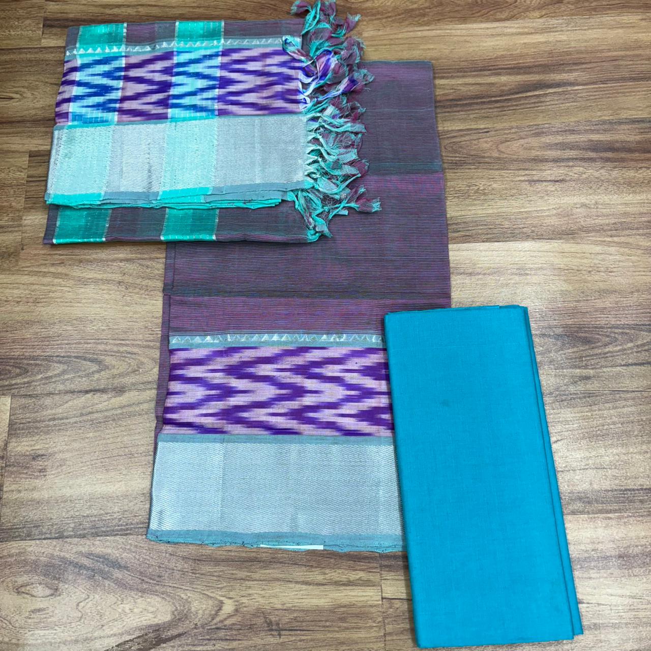 Rs0033-1 Mangalagiri pattu  handloom pochampally dressmaterials