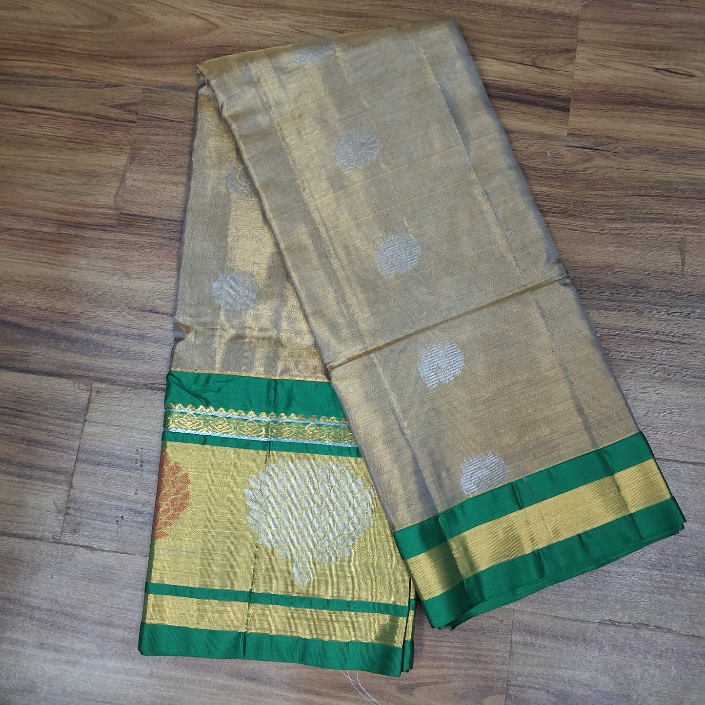 RS0011-MANGALAGIRI PATTU GOLD ZARI BORDER  TISSUE SAREES