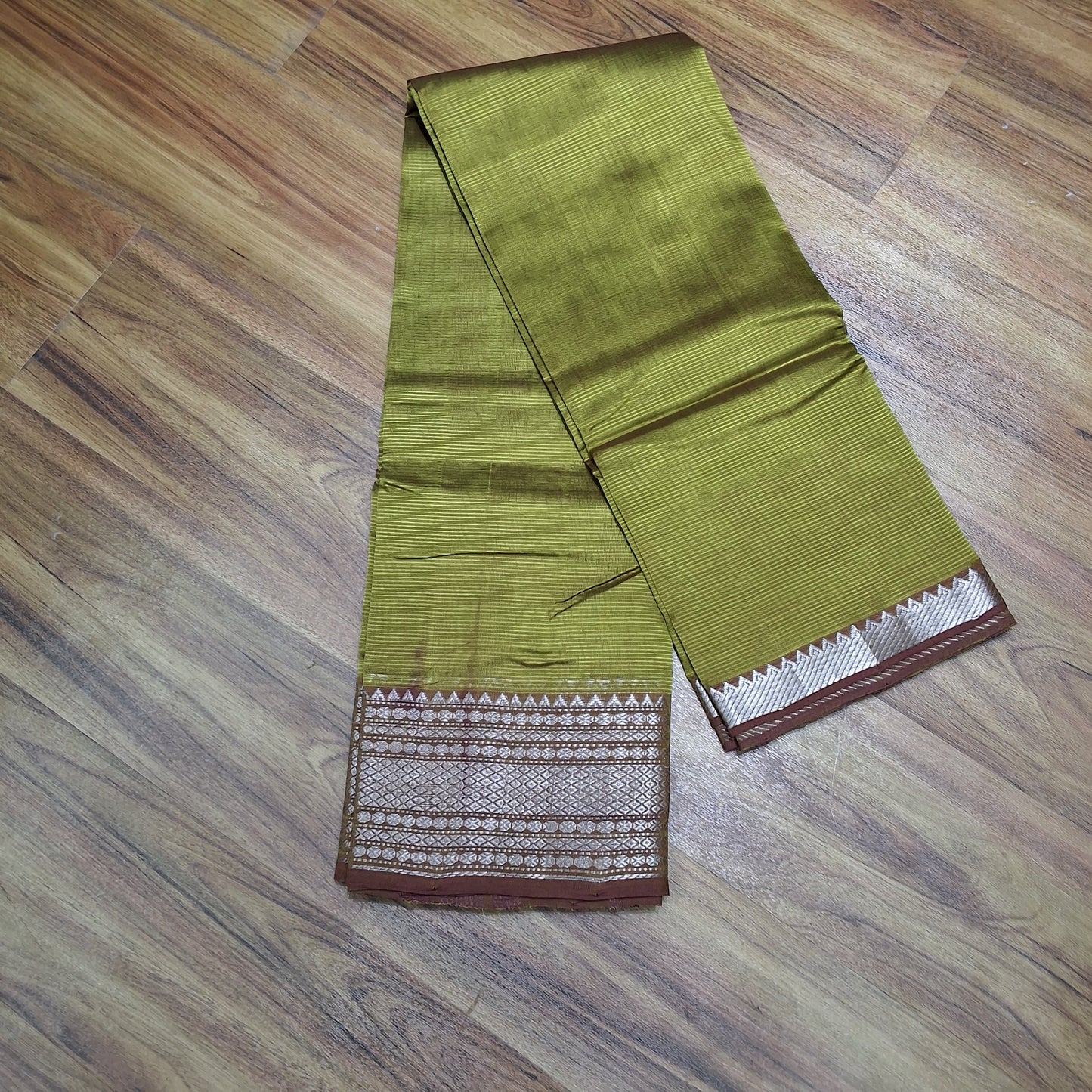 150-50 border Mangalagiri pattu handloom plain Sarees -RS0010-6