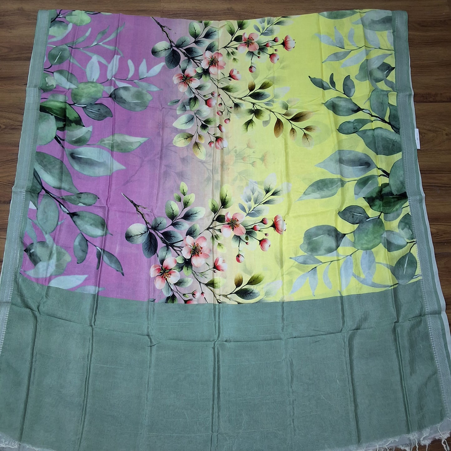 Mangalagiri digital print dupatta withzari border-RS0012