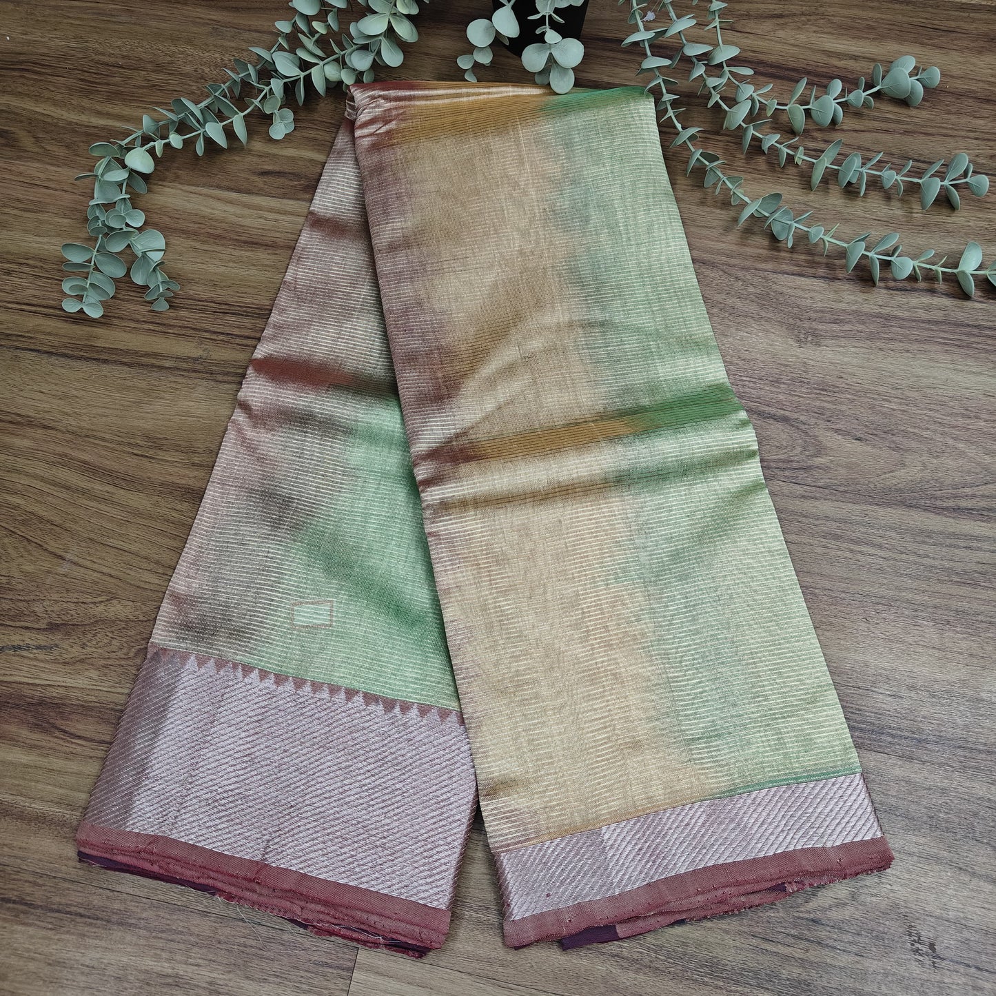 Rs0047-3 ikkath  design mangalagiri Silk Saree  150-50 border