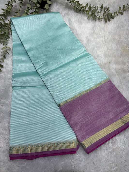 Rs0068-2Mangalagiri pattu gap border sarees