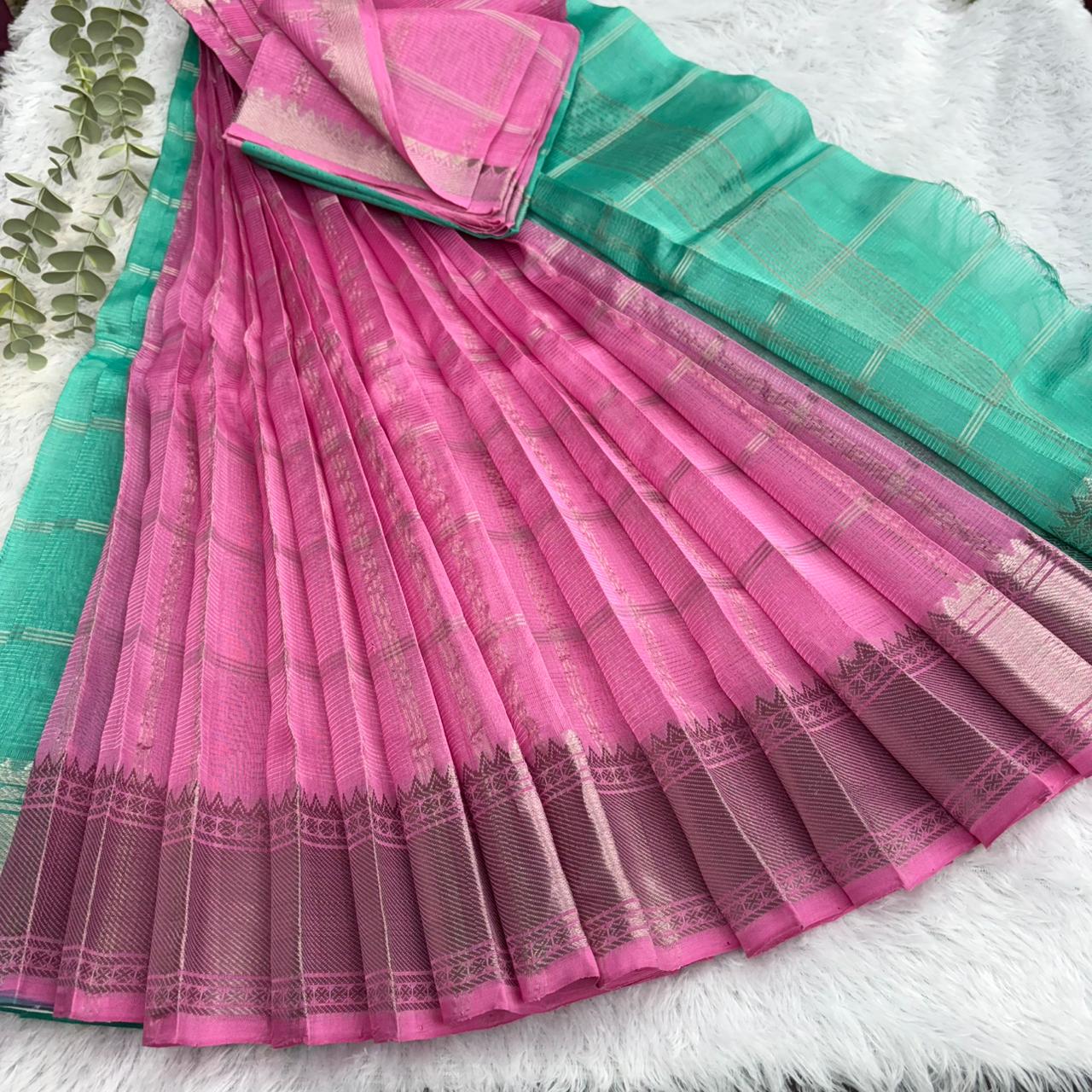 Rs0062-Mangalagiri 150-100 lines sarees