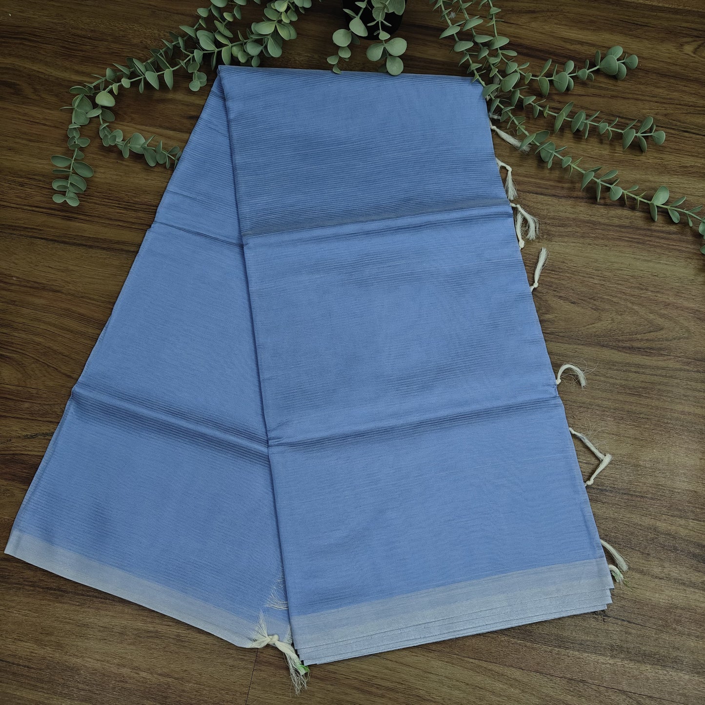 Mangalagiri Plain Silk Saree with Running Blouse - RS001