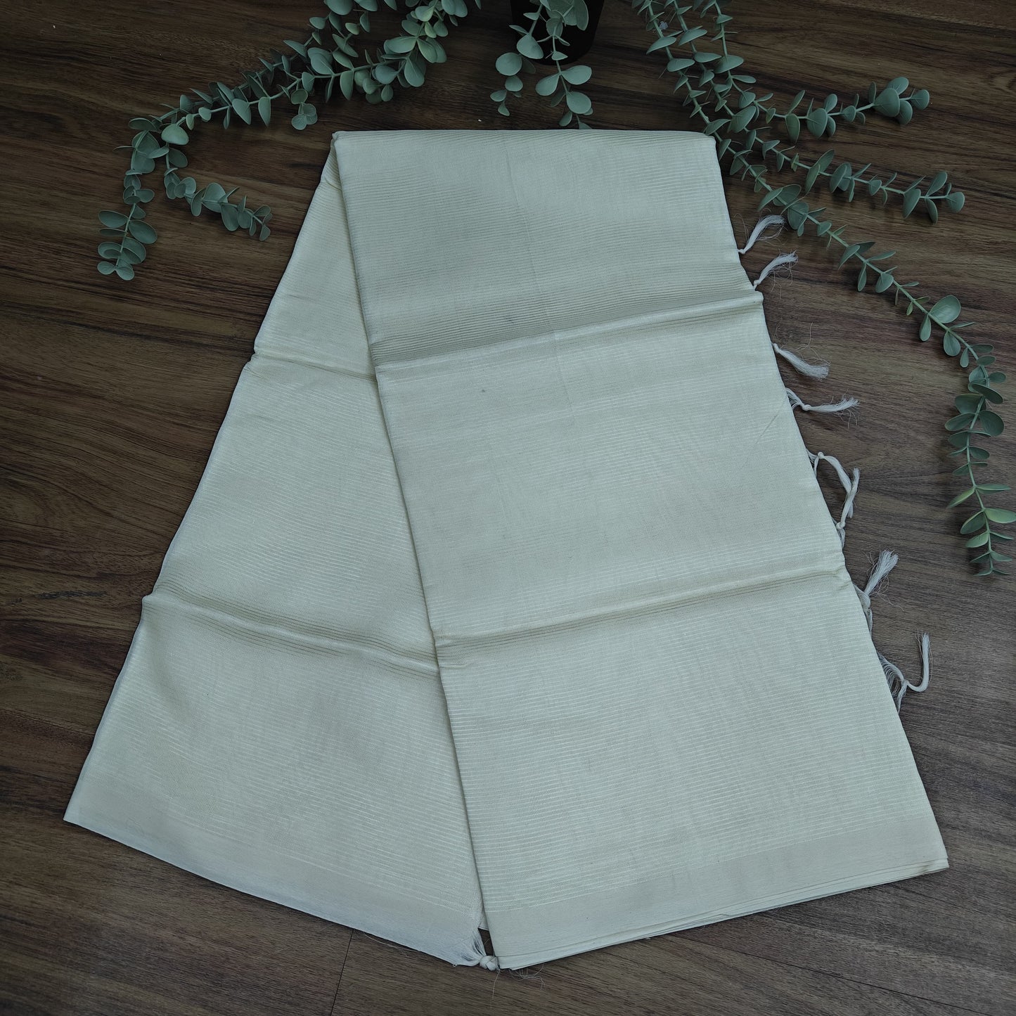 Mangalagiri Plain Silk Saree with Running Blouse - RS001