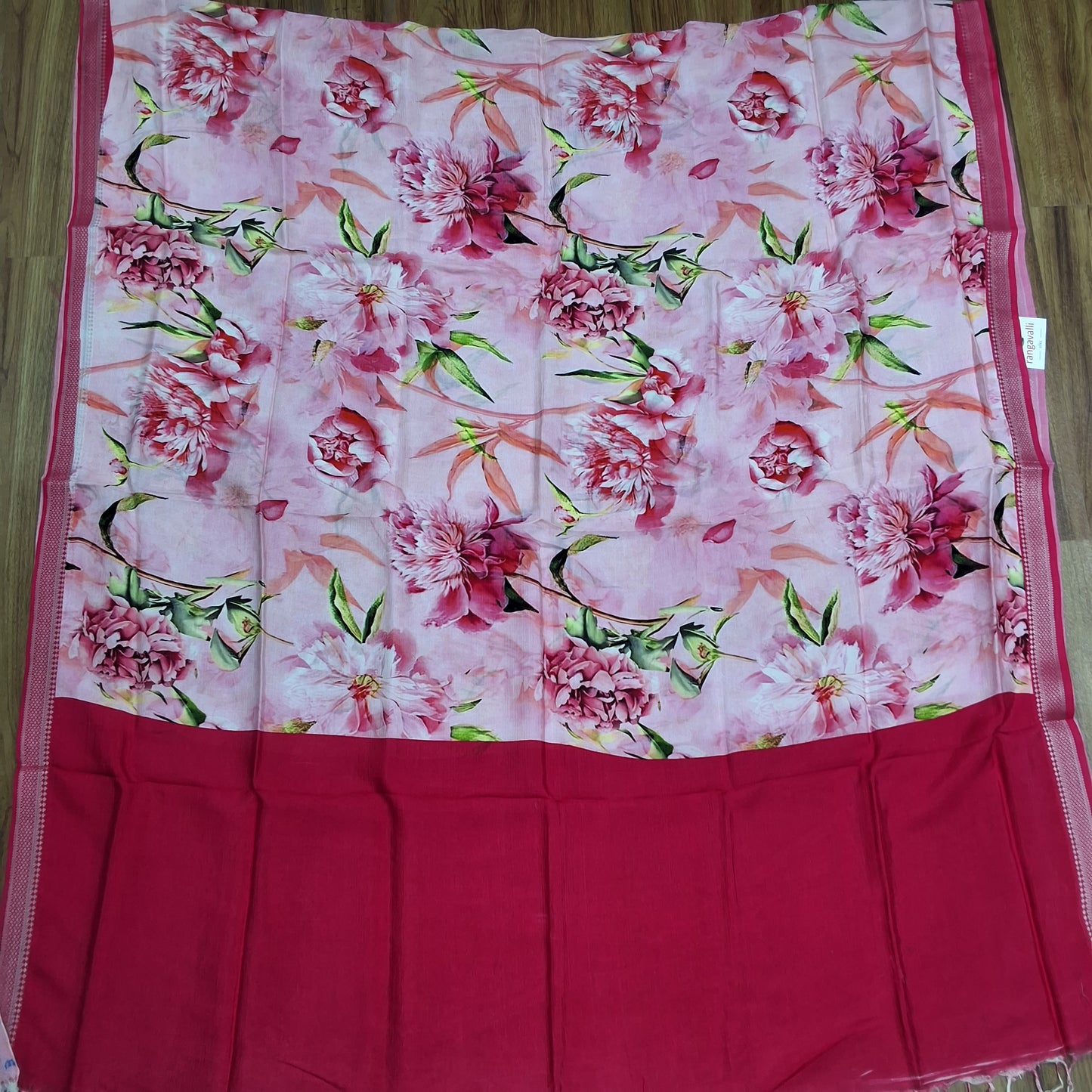 Mangalagiri digital print dupatta withzari border-RS0012