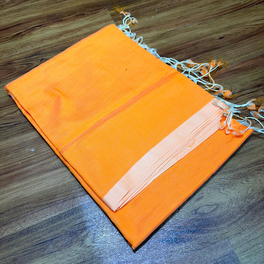 Mangalagiri Plain Silk Saree with Running Blouse - RS001-14