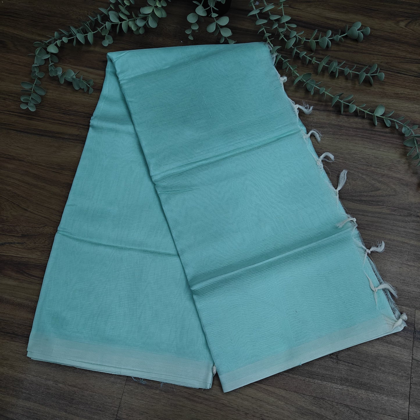 Mangalagiri Plain Silk Saree with Running Blouse - RS001