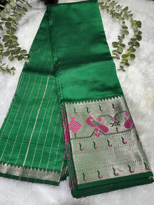 Rs0078-2 Mangalagiri pattu sarees with pythani borders