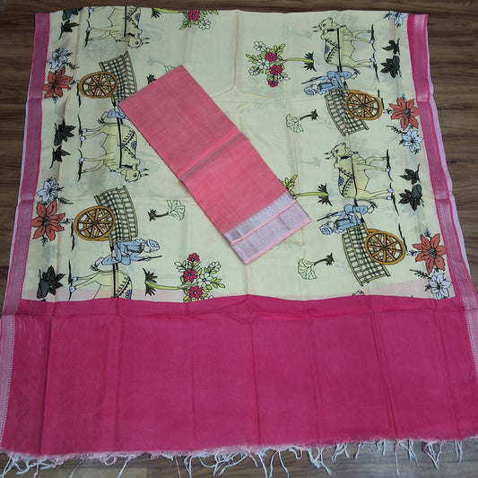 Pattu digital print dress materials -RS0015