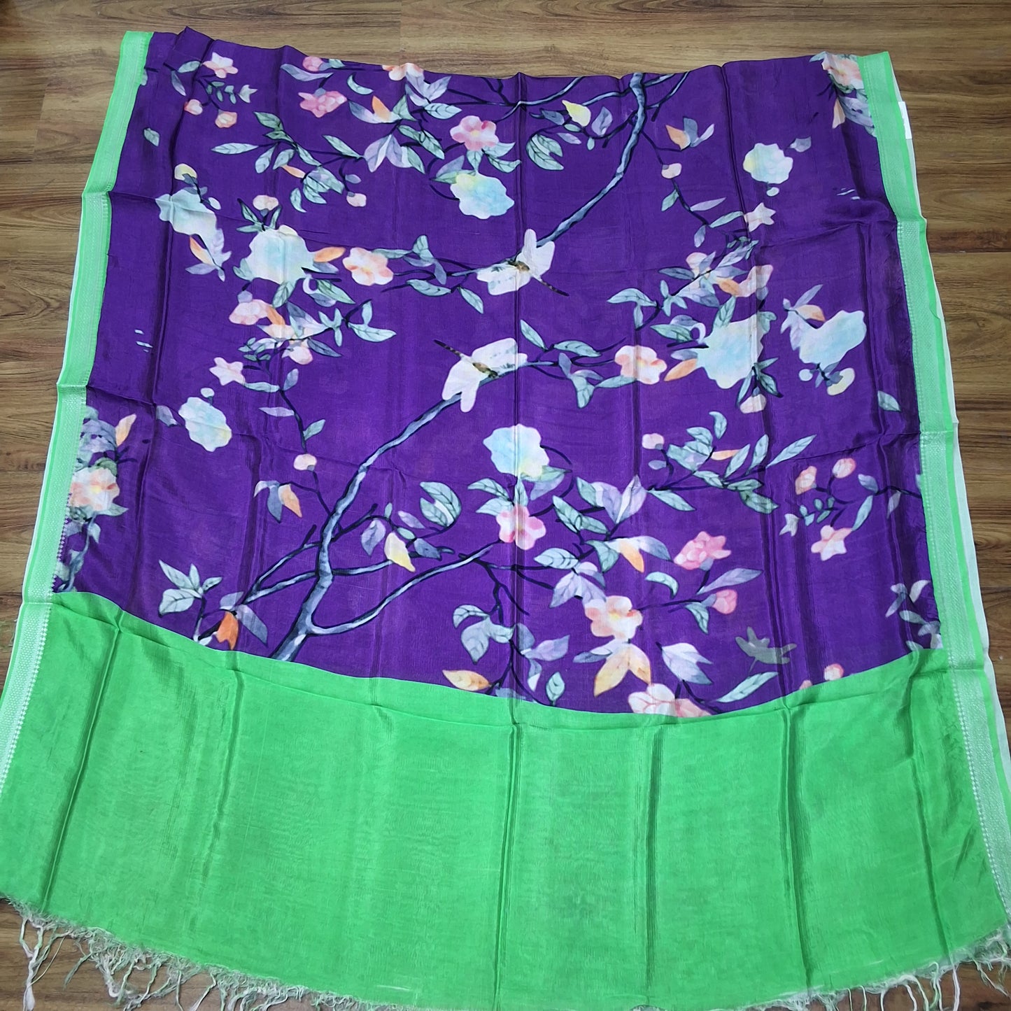 Mangalagiri digital print dupatta withzari border-RS0012