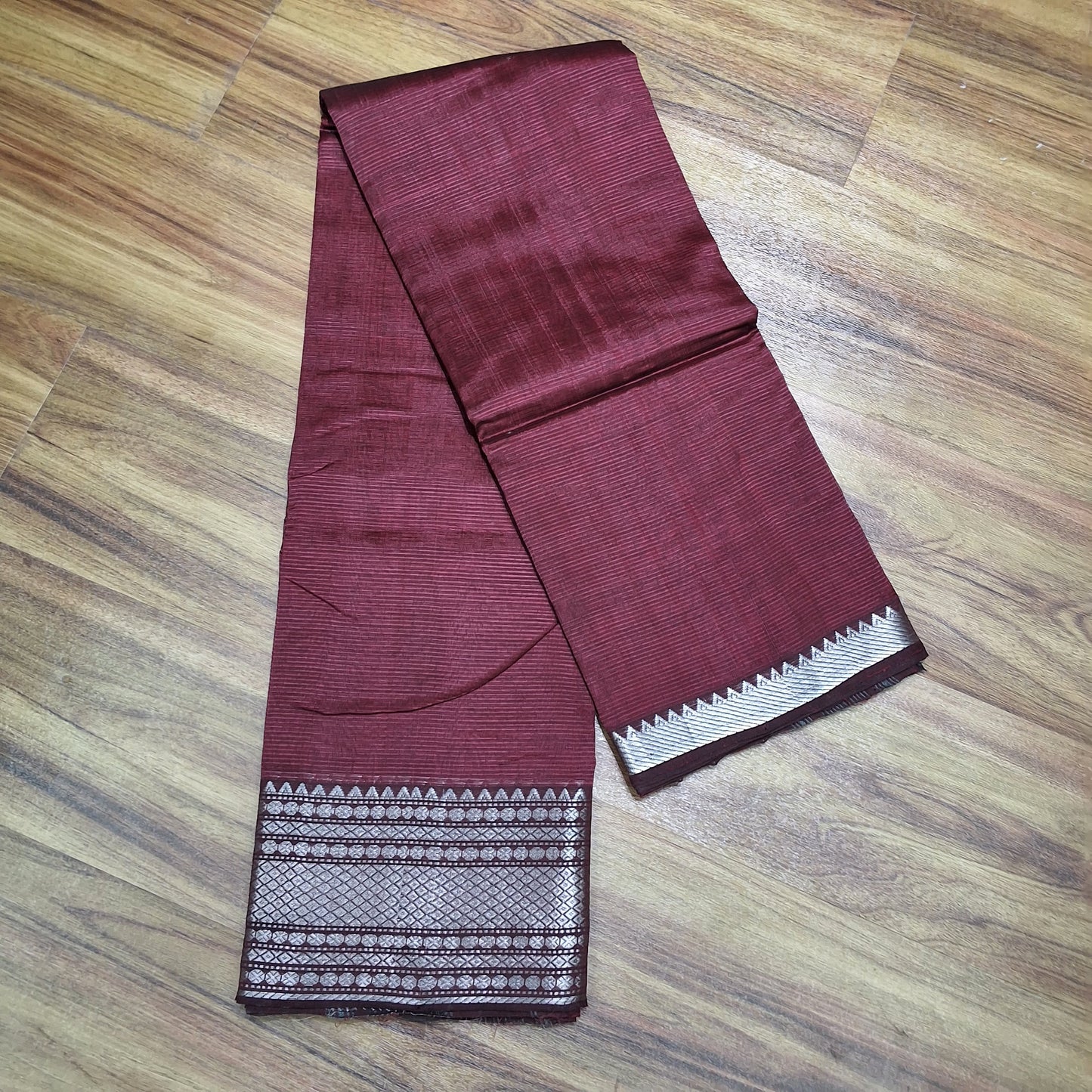 150-50 border mangalagiri handloom pattu plain Sarees -RS0010-4