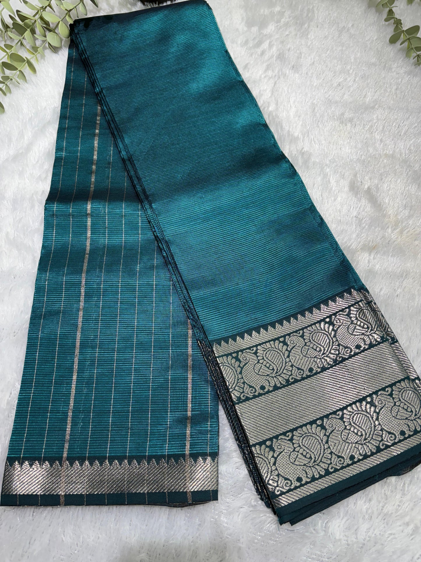 Rs0076-5 Mangalagiri pattu kanchi gap border saree