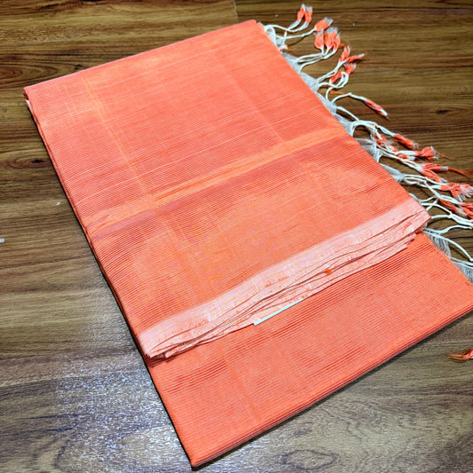 Mangalagiri Plain Silk Saree with Running Blouse - RS001-6