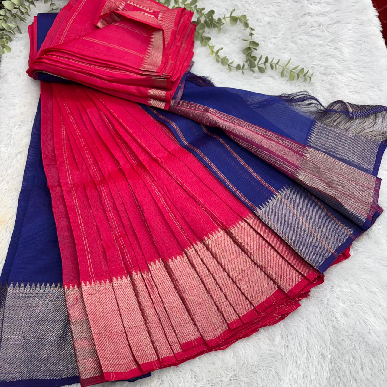 Rs0060-1 Mangalagiri 150-50 border pattu lines sarees