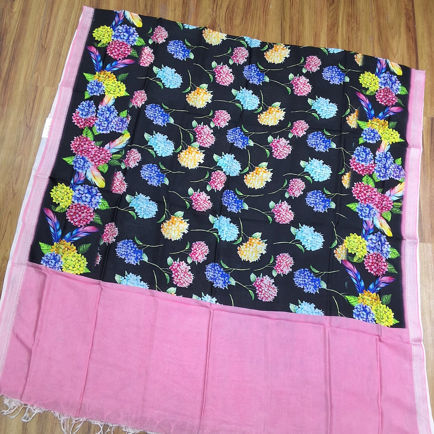 Mangalagiri digital print dupatta withzari border-RS0012