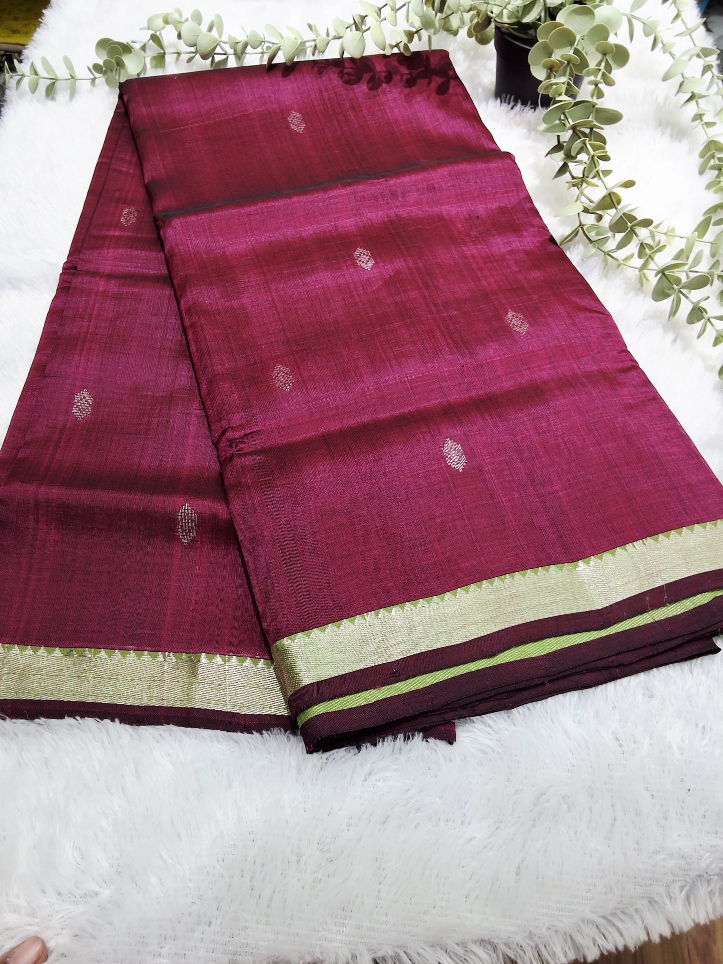 Rs0083-1 Mangalagiri pattu handloom buta sarees