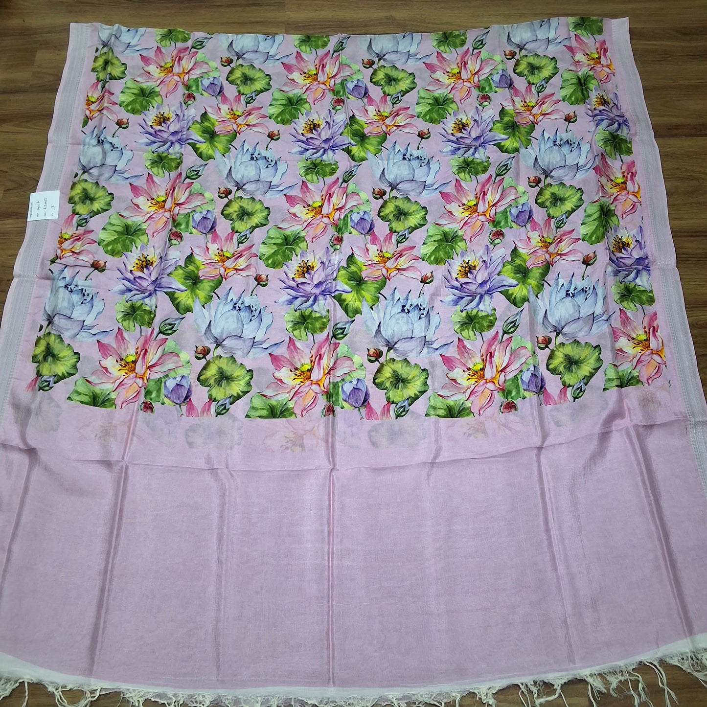 Mangalagiri digital print dupatta withzari border-RS0012