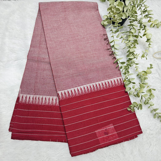 RS0054-1-Mangalagiri handloom cotton temple border sarees