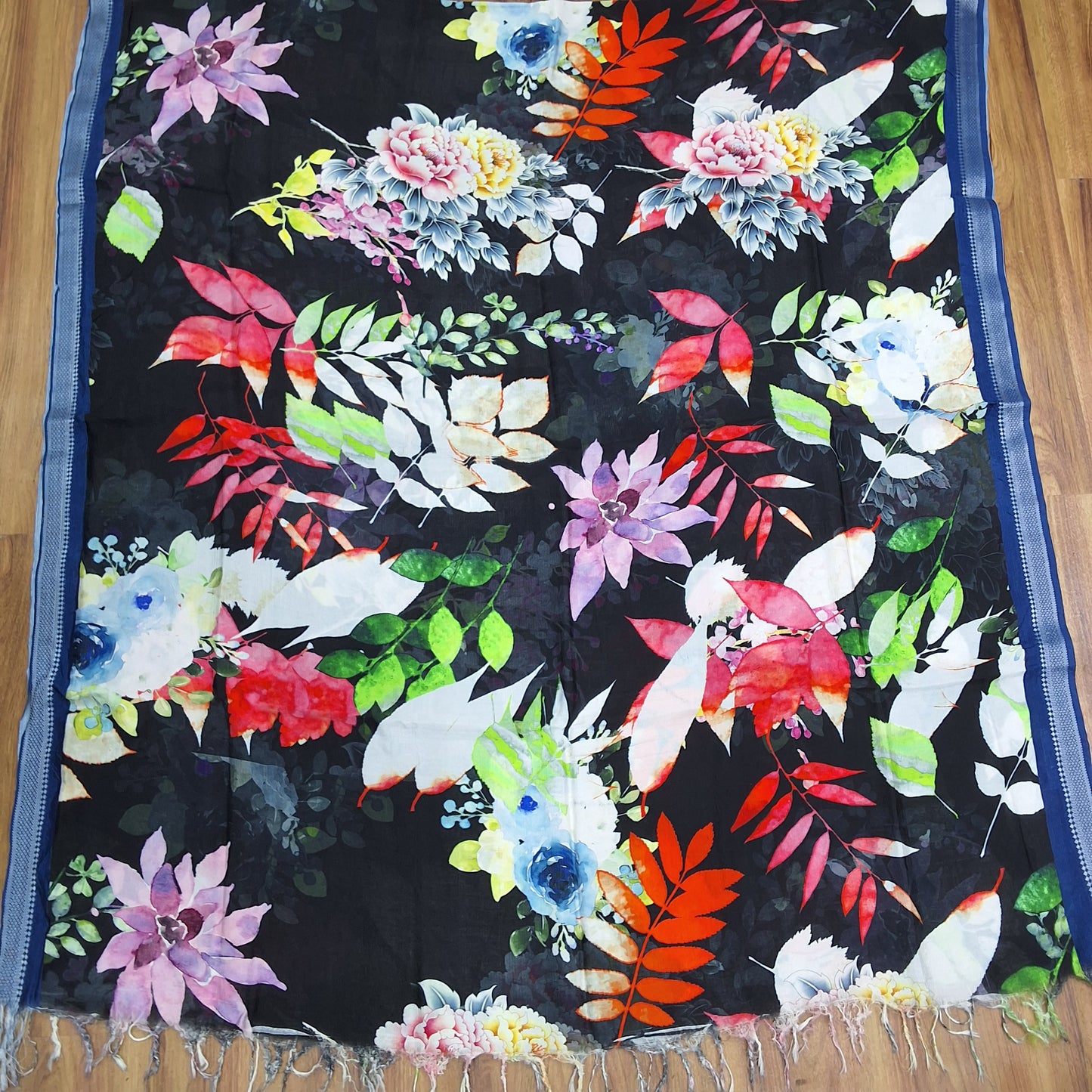 Mangalagiri digital print dupatta withzari border-RS0012