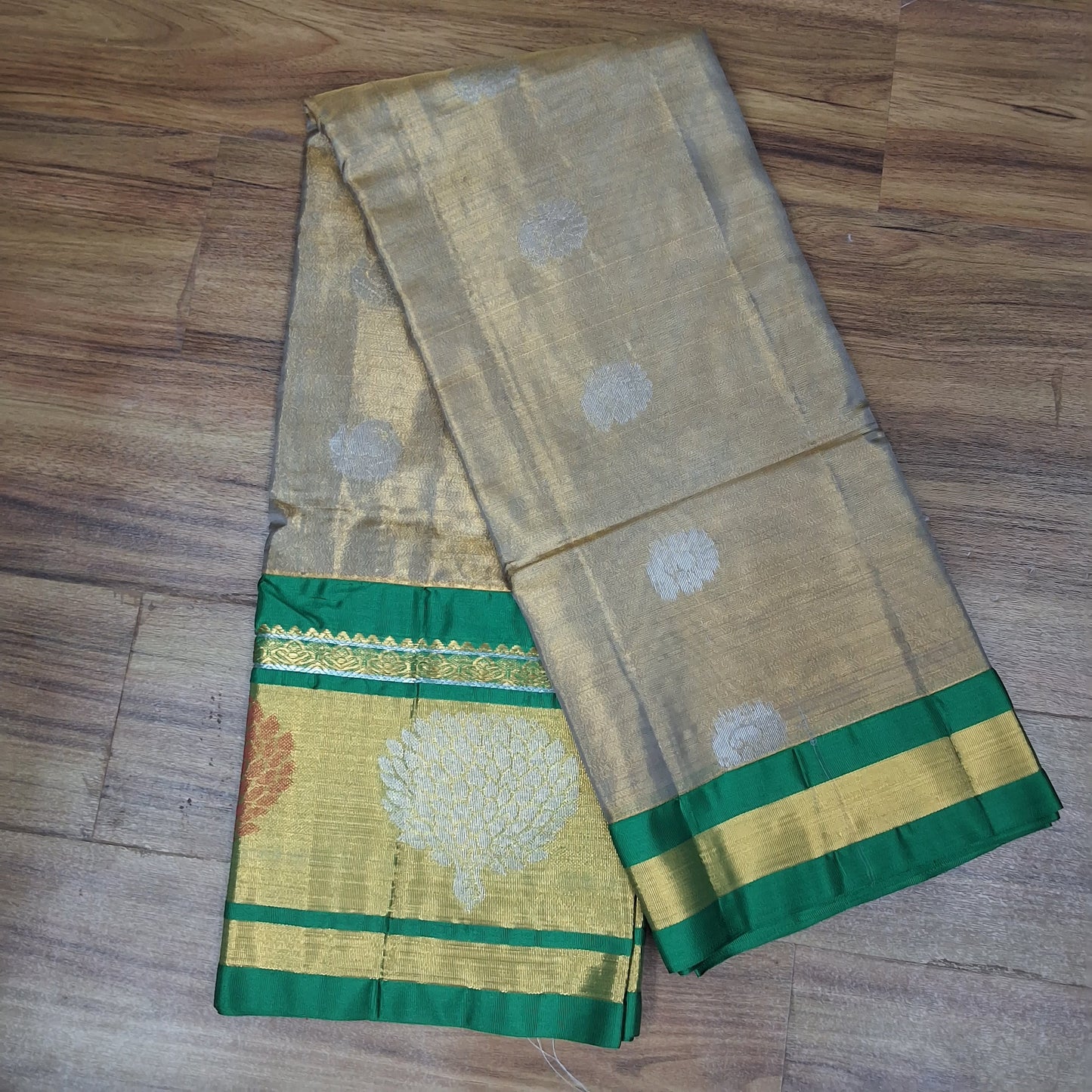 MANGALAGIRI PATTU GOLD ZARI BORDER  TISSUE SAREES RS0011-2