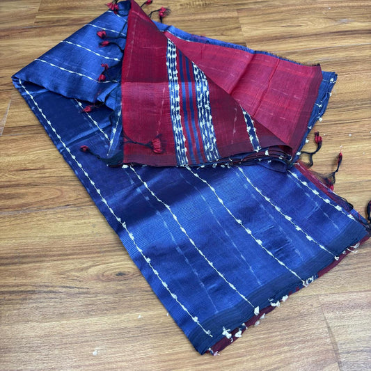 Pattu Jute Line Sarees -RS007-1