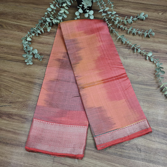 Rs0047-2  Ikkath design mangalagiri Silk Saree  150-50 border