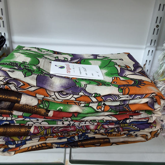 Rs0038 Mangalagiri pichwai print Sarees